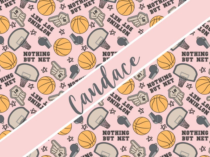 Pink basketball blanket