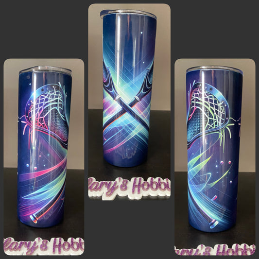 Colourful lacrosse tumbler