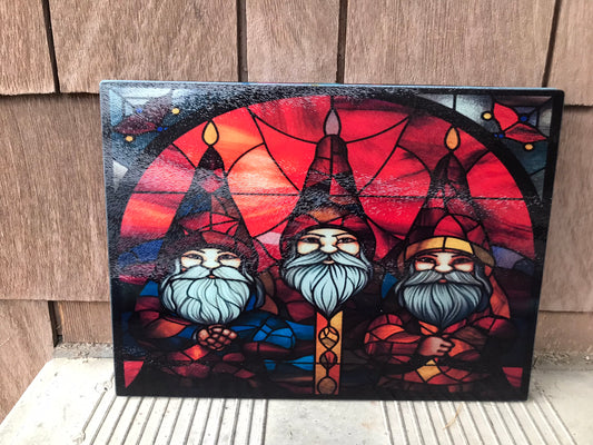 Santa Gnome cutting board