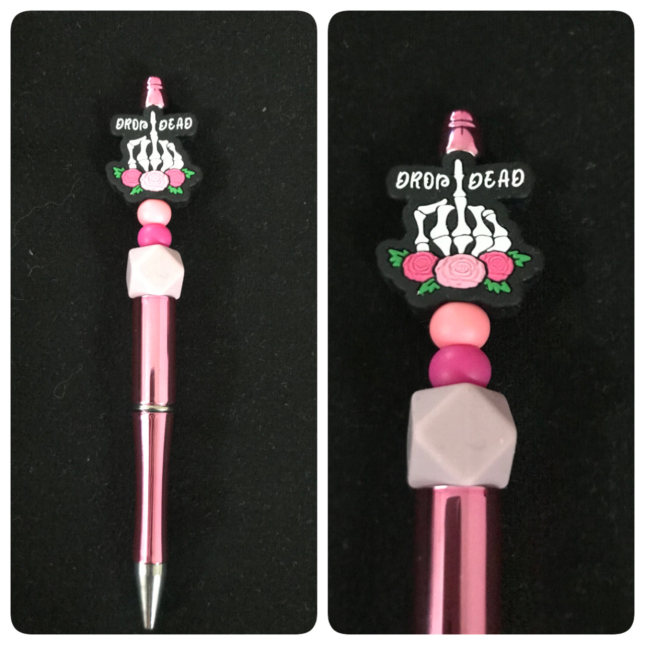 Drop dead beaded pen