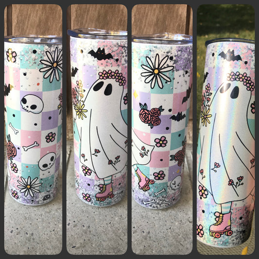 Roller skating ghost tumbler