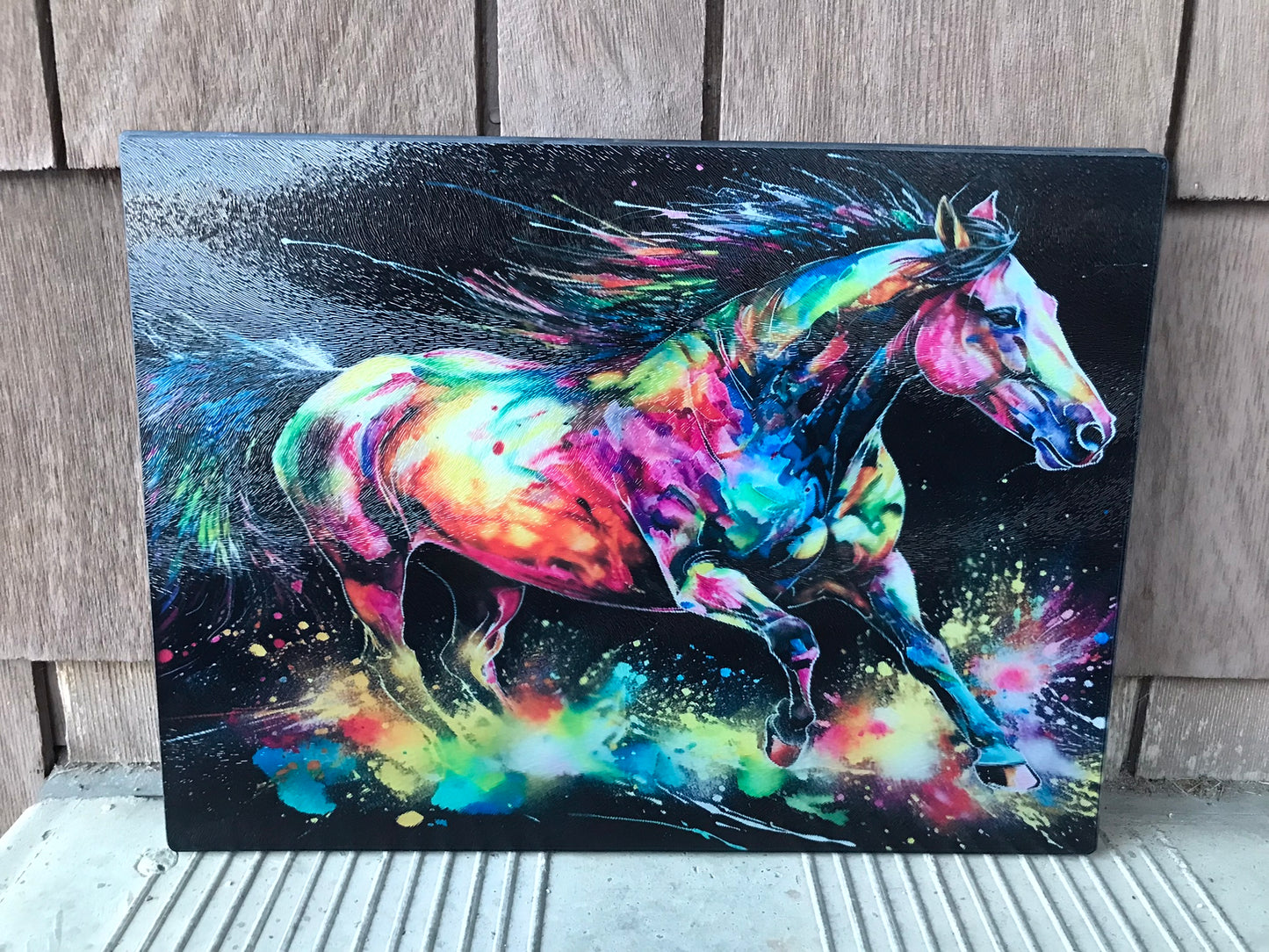 Colourful Horse cutting board