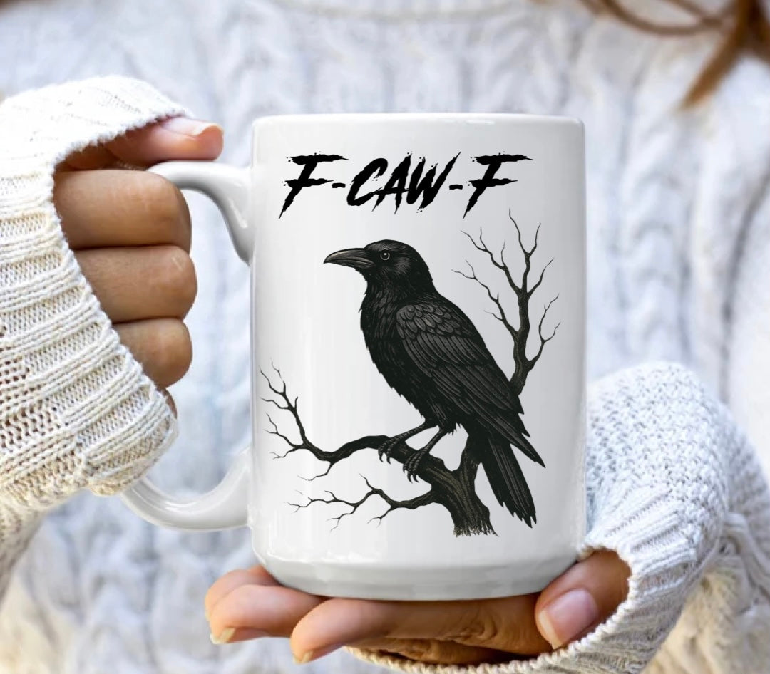 F Caw F mug