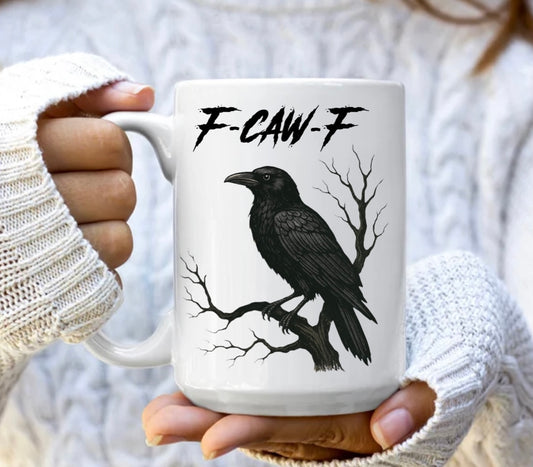 F Caw F mug