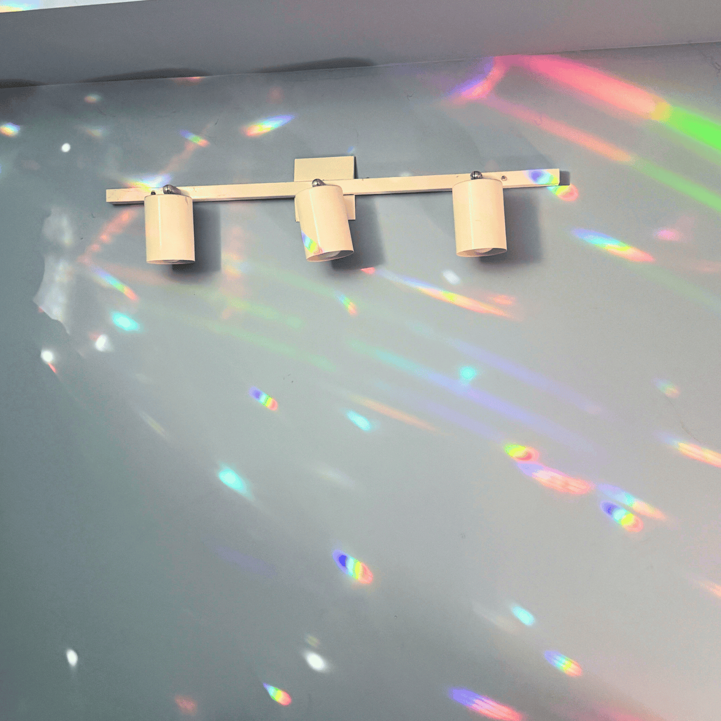 XXL Dark Rainbow Long Geo Prism Suncatcher