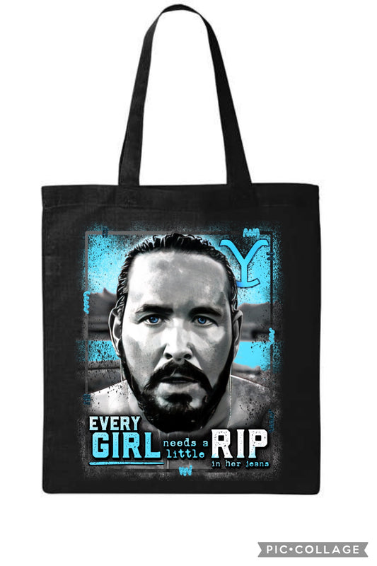 Every girl needs a little rip in her jeans tote bag