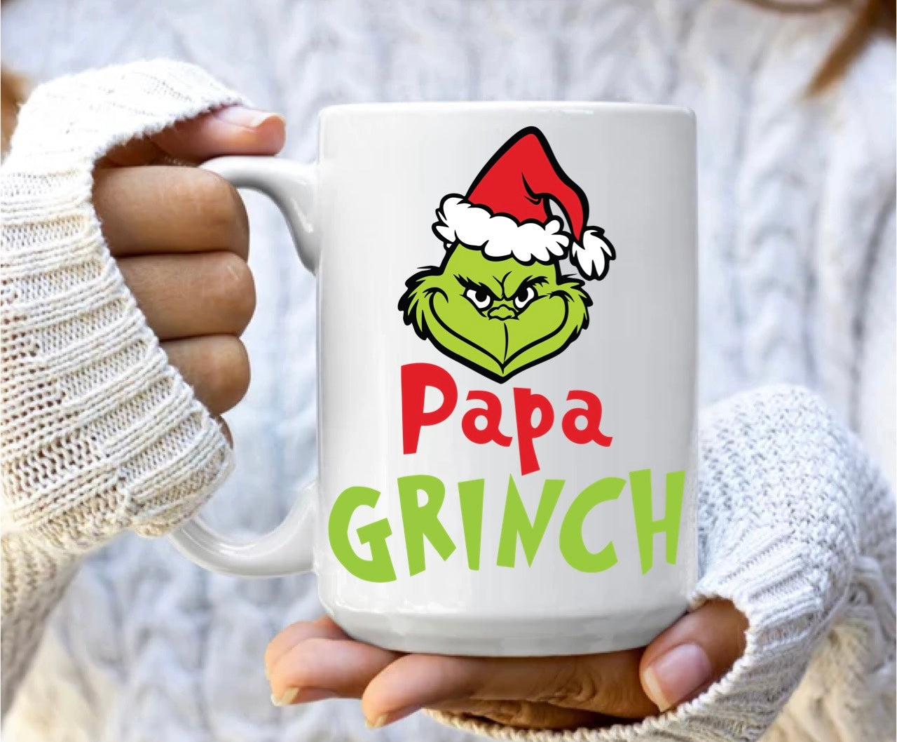 Papa grinch mug