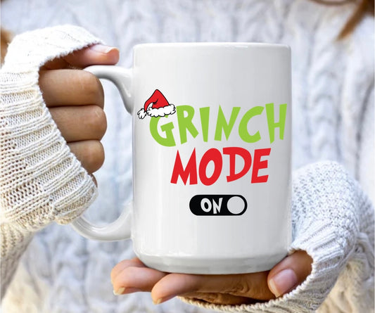 Grinch mode on mug