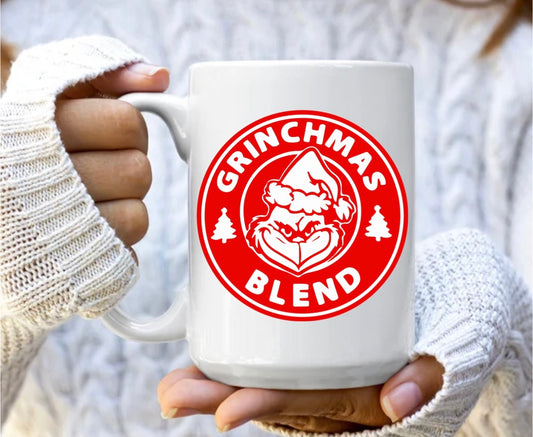 Grinchmas blend red mug