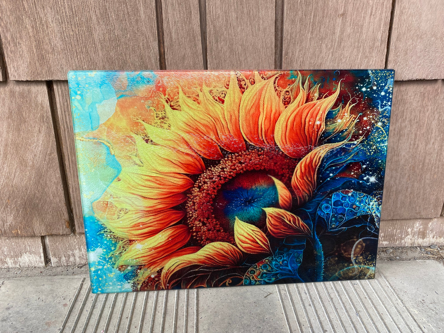 Sunflower cutting board