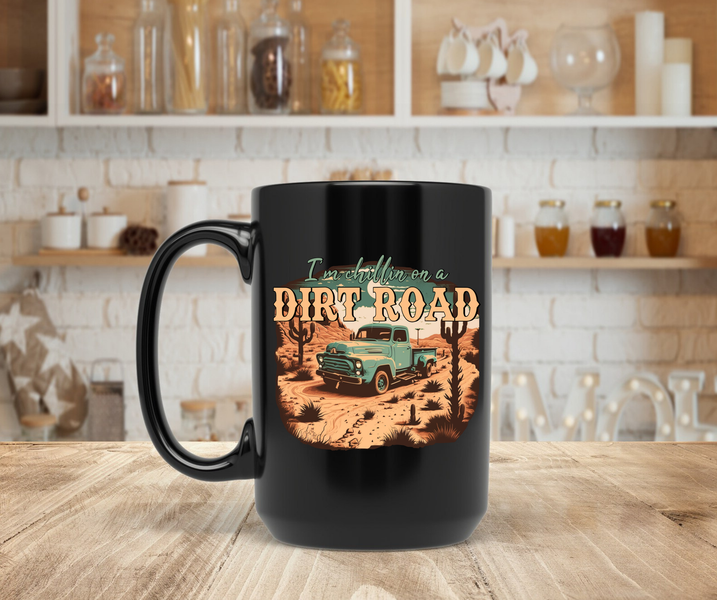 I'm chillin' on a dirt road