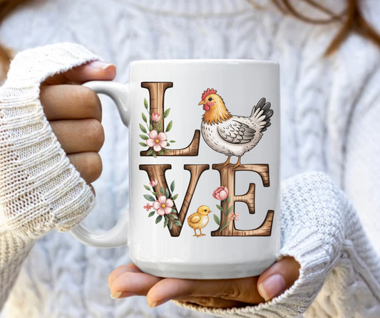 LOVE Chicken Mug