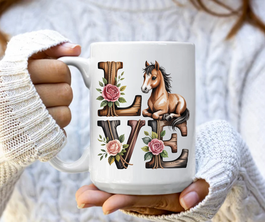 LOVE Horse Mug