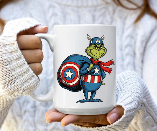 Grinch superhero 10 mug