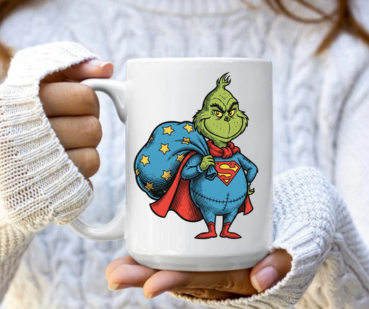 Grinch superhero 12 mug