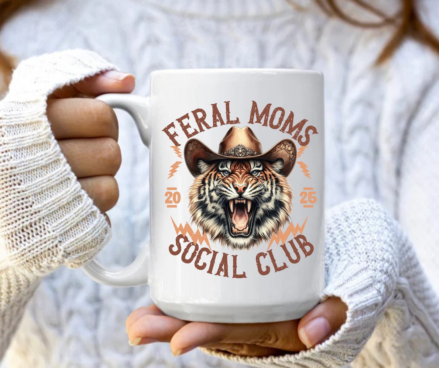 Feral moms social club mug