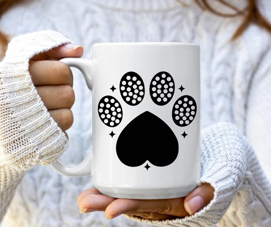 Paw heart mug