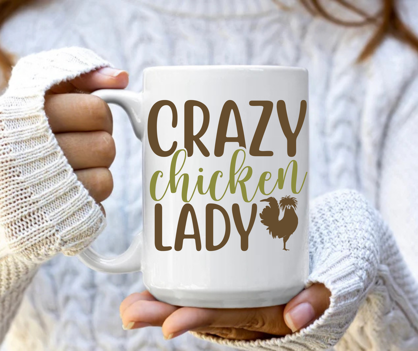Crazy chicken lady mug