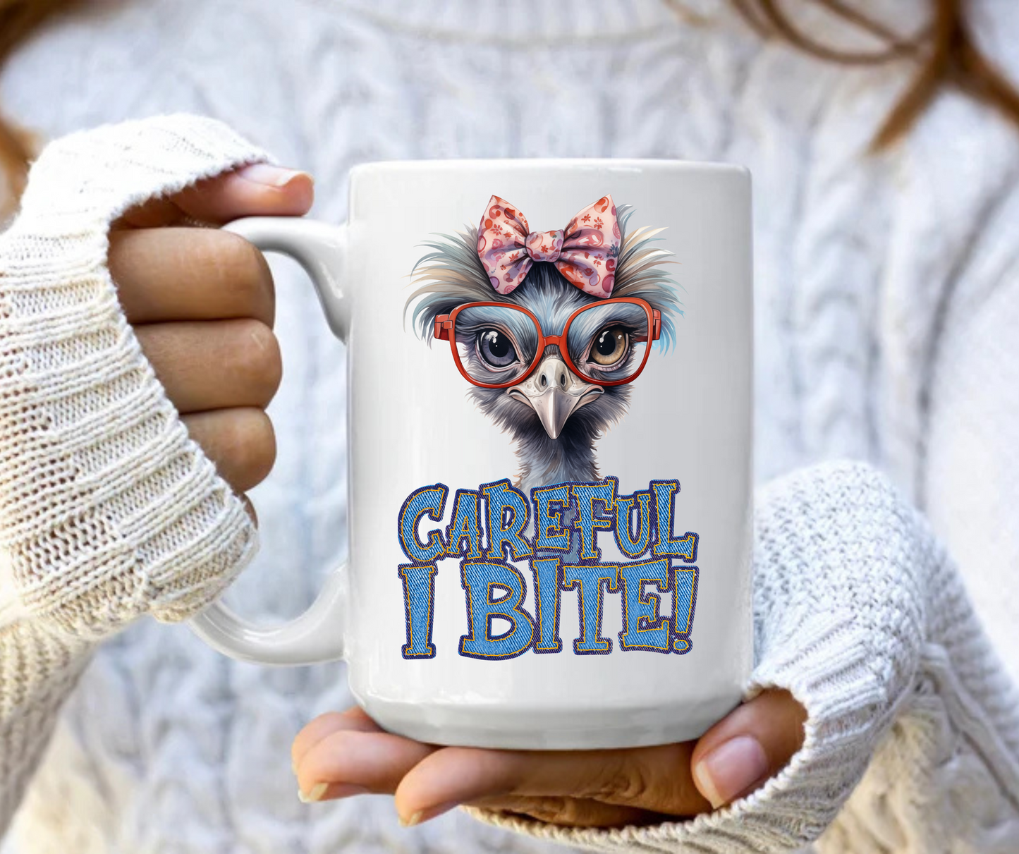 Careful I bite mug