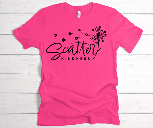 Scatter kindness black lettering T shirt