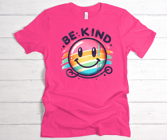 Be kind happy face t shirt