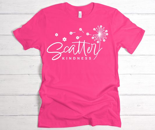 Scatter kindness white lettering T shirt