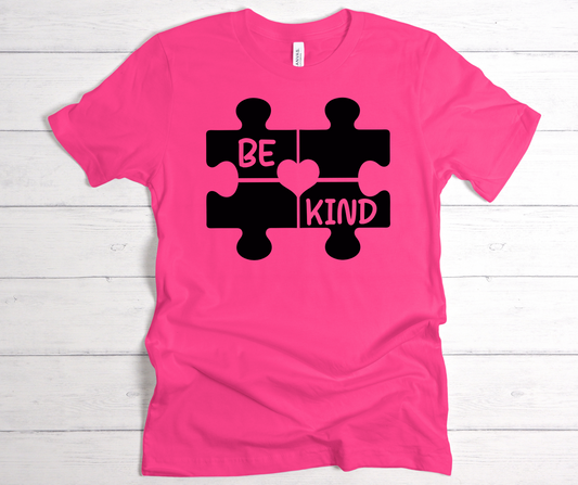 Be kind puzzle piece T shirt