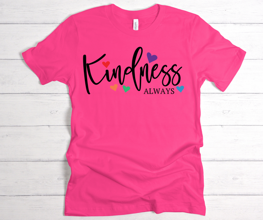 Kindness always with hearts T shirt