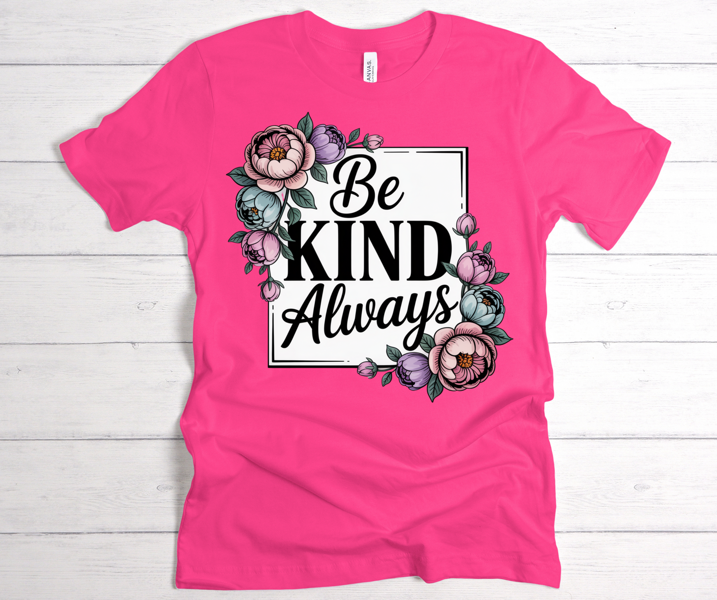 Be kind always floral T shirt