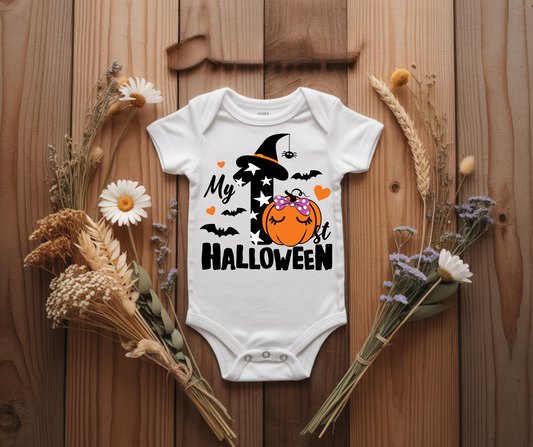 My 1st Halloween with bow onesie