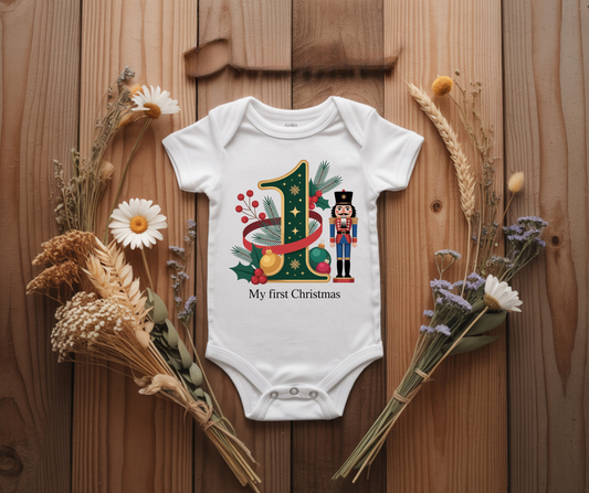 My 1st Christmas nutcracker onesie