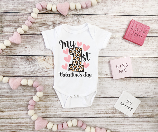 My 1st Valentines day leopard print