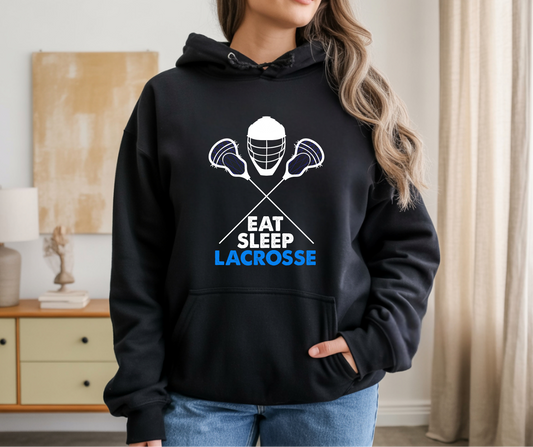 Eat sleep lacrosse hoodie
