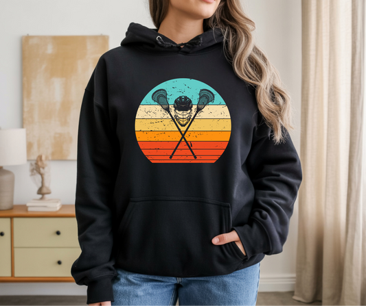 Retro lacrosse hoodie