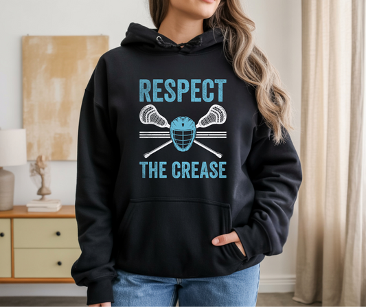 Respect the crease lacrosse hoodie