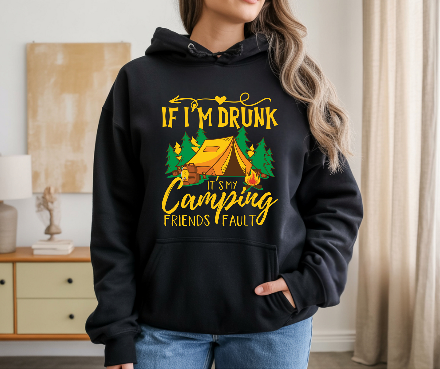 Camping friends fault Hoodie
