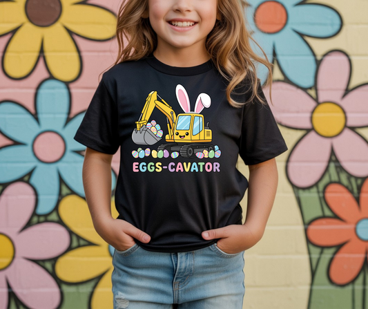 Easter eggs- cavator T shirt