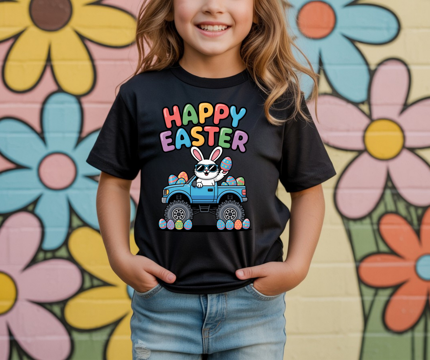 Easter Happy Easter monster truck T shirt