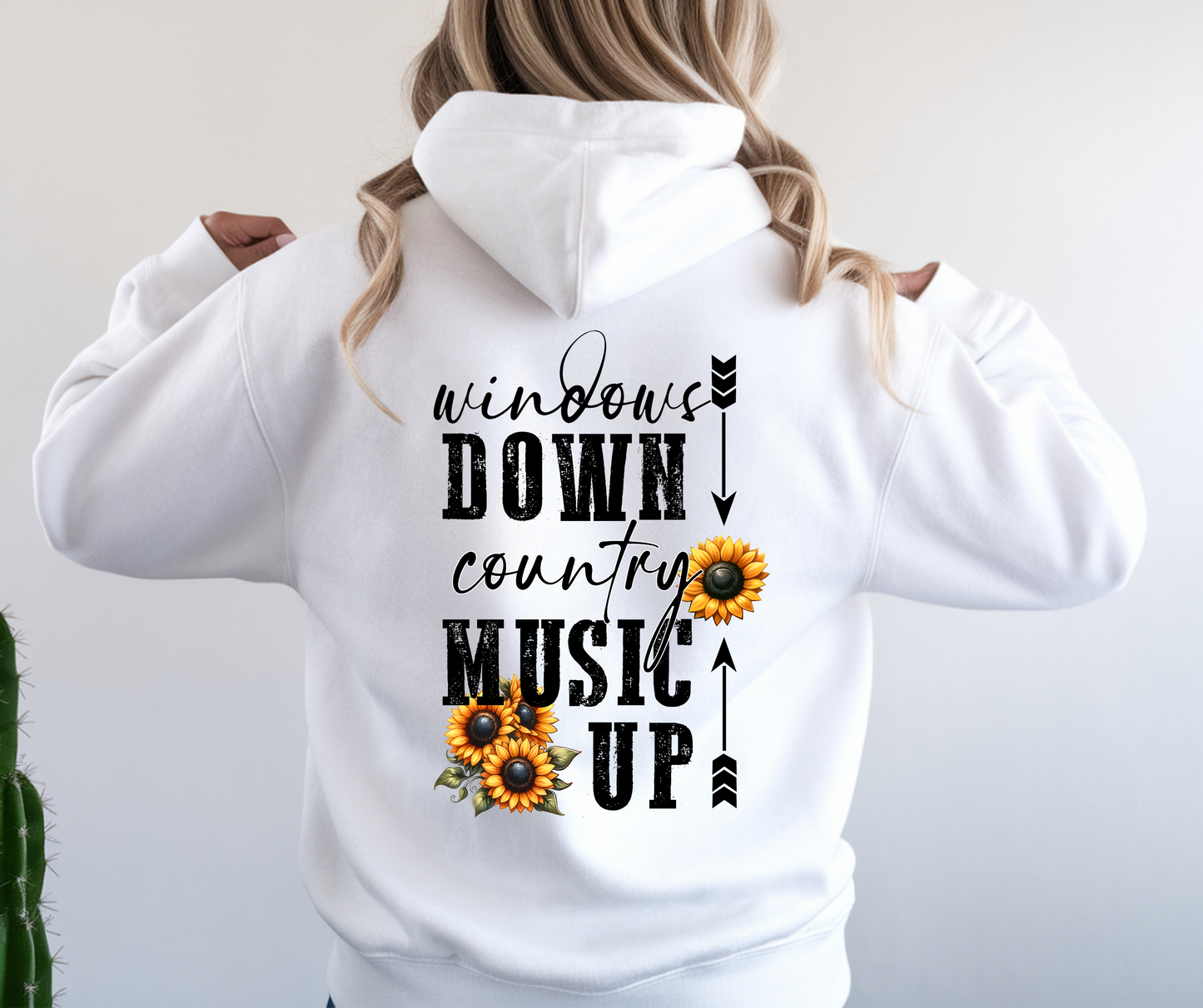 Windows Down Country Music Up Hoodie