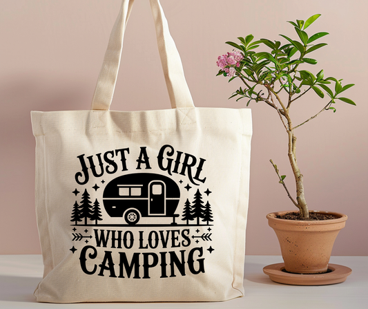 Just a girl who loves camping Tote Bag