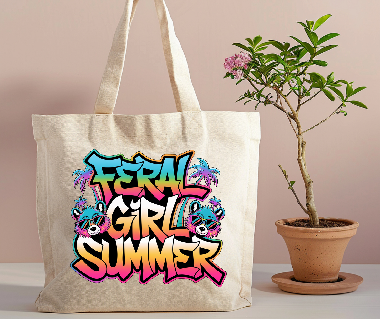 Feral Girl Summer Tote Bag