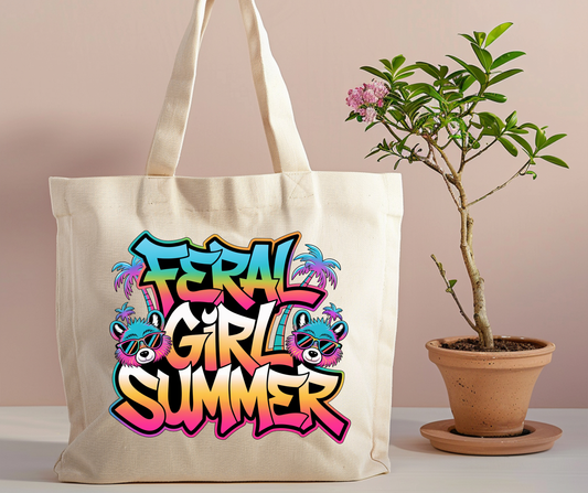 Feral Girl Summer Tote Bag