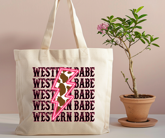 Western Babe pink Tote Bag