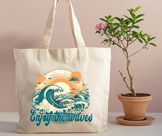 Enjoy the waves Tote Bag