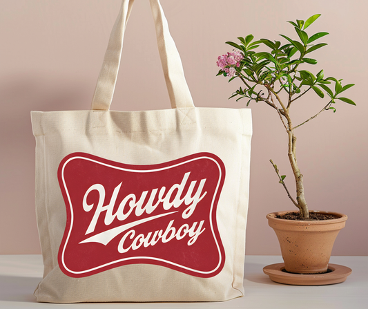 Howdy Cowboy Tote Bag
