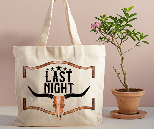 Last night tote bag