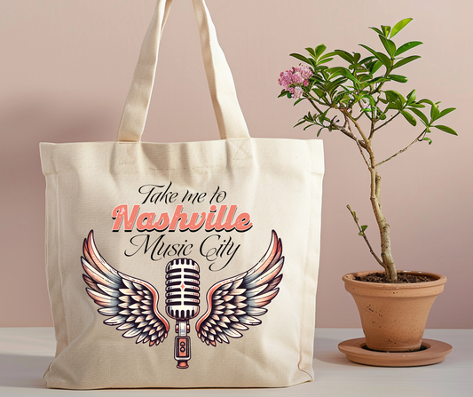 Take me to Nashville tote bag