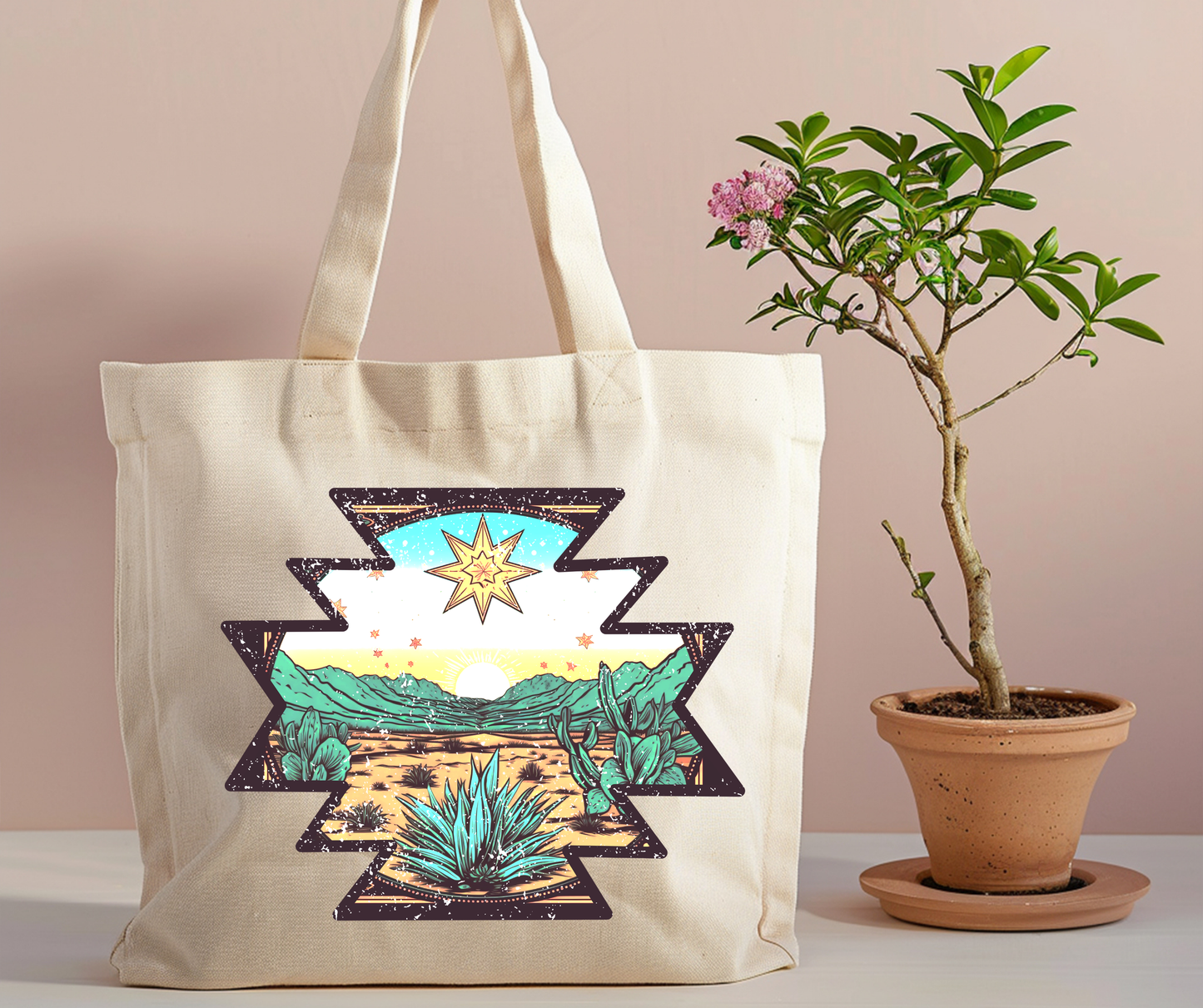 Western Scene tote bag