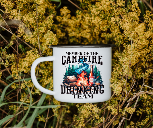 Member of the campfire drinking team