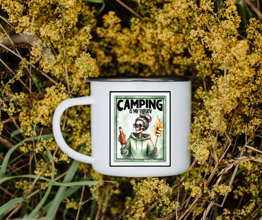 Camping is my therapy skeleton